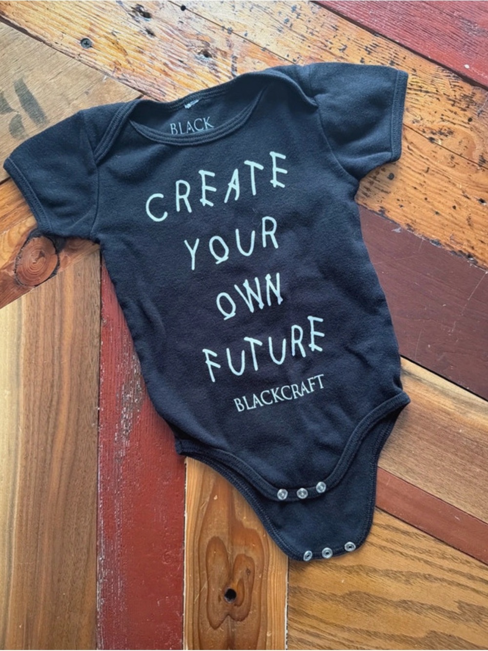 Blackcraft Cult baby onesie Create your own future 6-12 months